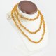 Amber necklaces raw cognac 130cm